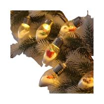 Luzes De Natal Em Forma De Bola De Neve LED 10/20, Papai Noel, Boneco De Neve, Árvore, Lâmpadas De