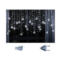 Luzes De Natal Em Forma De Flocos De Neve, Luzes De Fada Pisca-Pisca Para Decoração De Festas Ao Ar