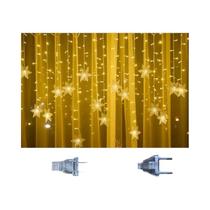 Luzes De Natal Em Forma De Flocos De Neve, Luzes De Fada Piscantes Para Decoração De Festas Ao Ar