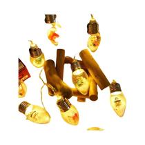 Luzes De Natal Em Globo De Neve Com 10/20 LEDs, Boneco De Papai Noel E Rena, Luz De Desejo Para