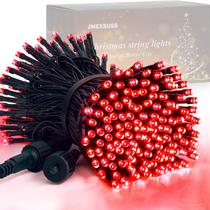 Luzes de Natal JMEXSUSS 200 LED vermelhas 66 pés internas e externas