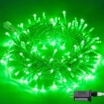 Luzes de Natal JMEXSUSS Conectáveis 100 LED verdes 33m