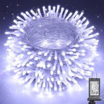 Luzes de Natal Jnaurb 75 pés 200 LED Cool White 8 modos