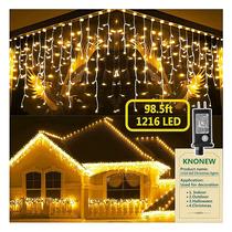 Luzes de Natal KONEW 99 pés 1216 LED para decoração externa Luzes de Natal KONEW 99 pés 1216 LED para decoração externa