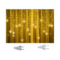 Luzes de Natal LED à Prova D'Água - Cortina de Fadas com Flocos de Neve - 3,2m Luzes de Natal LED à Prova D'Água - Cortina de Fadas com Flocos de Neve - 3,2m