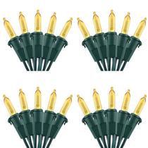 Luzes de Natal LED Brizled 100 LED 33 pés, branco quente x4
