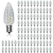Luzes de Natal LED C9 Tiadio - Pacote com 100 Unidades - 2200K Branco Quente