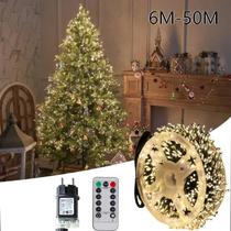 Luzes De Natal LED Em Cacho Tipo Fogos De Artifício 6M-75M Para Decoração De Jardim, Festa, Luzes De Natal LED Em Cacho Tipo Fogos De Artifício 6M-75M Para Decoração De Jardim, Festa,