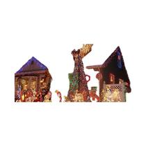 Luzes De Natal LED Em Cortina Para Exterior, Luzes Decorativas De Casamento De 4Mx0.6M Com Plugue EU Luzes De Natal LED Em Cortina Para Exterior, Luzes Decorativas De Casamento De 4Mx0.6M Com Plugue EU