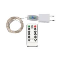 Luzes De Natal LED Em Fio Prateado 50M 120M Para Decoração De Pátio, Árvore, Jardim, Camping E