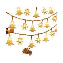 Luzes De Natal LED Em Forma De Floco De Neve 2024 Para Decoração De Casa, Pendentes De Fadas Para
