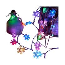 Luzes De Natal LED Em Forma De Floco De Neve Com Tema De Inverno, Operadas Por Bateria Para Luzes De Natal LED Em Forma De Floco De Neve Com Tema De Inverno, Operadas Por Bateria Para