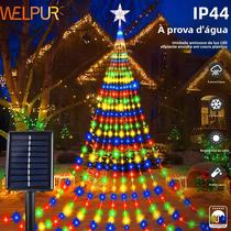 Luzes De Natal LED Solares Para Exterior 2025 Decoração De Feriado Estrelas Brilhantes Luzes De Natal LED Solares Para Exterior 2025 Decoração De Feriado Estrelas Brilhantes