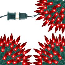 Luzes de Natal LJLNION 3 conjuntos de 150 unidades e 10 m de luzes de fadas vermelhas Luzes de Natal LJLNION 3 conjuntos de 150 unidades e 10 m de luzes de fadas vermelhas