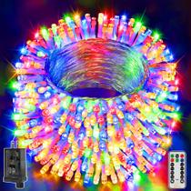 Luzes de Natal Ollny 400LED 40m multicoloridas ao ar livre com controle remoto