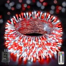 Luzes de Natal Ollny 800 LED 80m vermelhas brancas impermeáveis Luzes de Natal Ollny 800 LED 80m vermelhas brancas impermeáveis