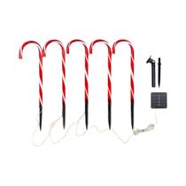Luzes De Natal Para Caminho Em Formato De Bengala Doce, 5 Peças, Solares, Para Jardim, Entrada, Luzes De Natal Para Caminho Em Formato De Bengala Doce, 5 Peças, Solares, Para Jardim, Entrada,