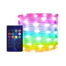 Luzes De Natal RGBIC LED 20m 10m 5m USB Dreamcolor Smart IC APP Bluetooth Controle Remoto