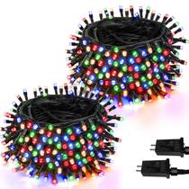 Luzes de Natal SANJICHA, pacote com 2, 20 m, 200 LED, multicoloridas Luzes de Natal SANJICHA, pacote com 2, 20 m, 200 LED, multicoloridas