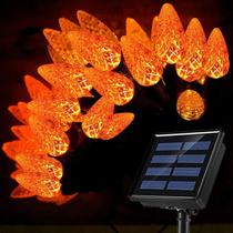Luzes De Natal Solares Para Exterior C6, Cordão De Morango Com 50/100 LEDs, Luzes De Fada Para Luzes De Natal Solares Para Exterior C6, Cordão De Morango Com 50/100 LEDs, Luzes De Fada Para