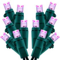 Luzes de Natal SWEET SHINE Pink LED 33 pés 100 luzes x2