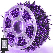 Luzes de Natal Weillsnow 164 pés 500 LED roxas 8 modos Luzes de Natal Weillsnow 164 pés 500 LED roxas 8 modos