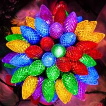 Luzes de Natal YIQU extensíveis, pacote com 2, 20 m, 100 LED C9