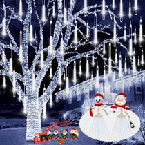 Luzes de Natal YIQU Meteor Shower, pacote com 2, 384 LED Cool White