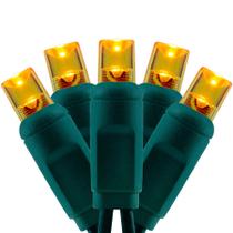 Luzes de Natal YULETIME Orange 5MM LED 48 pés 140 unidades 2 fios