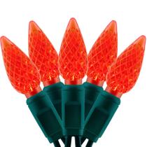 Luzes de Natal YULETIME Red C6 LED 71 pés 140 unidades, 2 fios