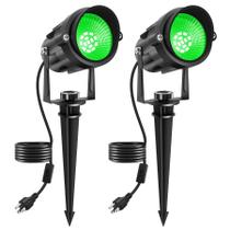 Luzes de paisagem CREPOW Halloween Green 14 LED IP65, pacote com 2