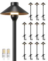 Luzes de paisagem PARTPHONER, kit com 12 unidades, alumínio, 12V, à prova dágua
