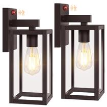 Luzes de parede externas BeSlowe Motion Sensor de 13 polegadas marrons, pacote com 2 Luzes de parede externas BeSlowe Motion Sensor de 13 polegadas marrons, pacote com 2