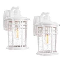 Luzes de parede externas Darkaway 15" Porch Seed-Glass, pacote com 2