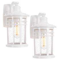 Luzes de parede externas Darkaway, pacote com 2 unidades de vidro semeado impermeável