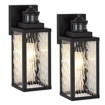 Luzes de parede externas MDENLT Motion Sensor impermeável preto Luzes de parede externas MDENLT Motion Sensor impermeável preto