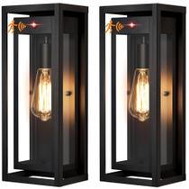 Luzes de parede externas Slypadan 15 Motion Sensor, pacote com 2