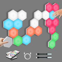 Luzes de parede LED Hexagon Touch DejaVu Hexagon com USB remoto