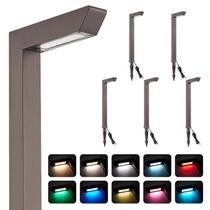 Luzes de passagem de baixa tensão EZlumify 12V 5W RGB Bronze 6PK Luzes de passagem de baixa tensão EZlumify 12V 5W RGB Bronze 6PK
