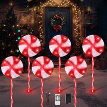 Luzes de pirulito de Natal ao ar livre HELESIN com controle remoto