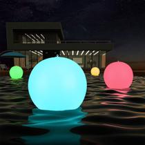 Luzes de piscina flutuantes Blibly Solar LED de mudança de cor de 35 cm Luzes de piscina flutuantes Blibly Solar LED de mudança de cor de 35 cm