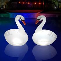 Luzes de piscina flutuantes Goallim Solar Recarregáveis 2PCS Swan Luzes de piscina flutuantes Goallim Solar Recarregáveis 2PCS Swan