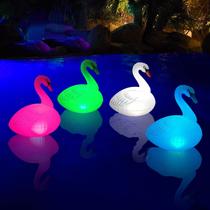 Luzes de piscina flutuantes Goallim Swan alimentadas por energia solar 4 unidades Luzes de piscina flutuantes Goallim Swan alimentadas por energia solar 4 unidades