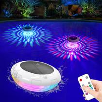 Luzes de piscina flutuantes LENONE alimentadas por energia solar RGB à prova d'água