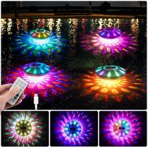 Luzes de piscina flutuantes QOLNBY 2024 com 6 efeitos de iluminação, pacote com 4 Luzes de piscina flutuantes QOLNBY 2024 com 6 efeitos de iluminação, pacote com 4