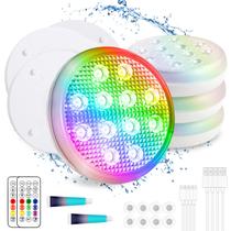 Luzes de piscina recarregáveis TEPENAR, pacote com 4 LED submersível Luzes de piscina recarregáveis TEPENAR, pacote com 4 LED submersível