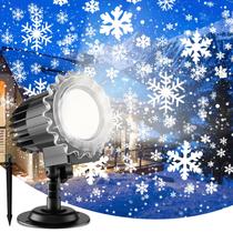 Luzes de Projetor LED de Flocos de Neve de Natal JLGCUF - Iluminação para Área Externa