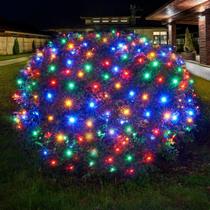 Luzes de rede de Natal Dirnun LED multicolor 160 luzes 1,5x2m