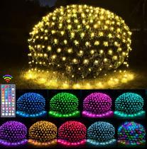 Luzes de rede de Natal OYCBUZO 204 LED que mudam de cor 3x3m Luzes de rede de Natal OYCBUZO 204 LED que mudam de cor 3x3m