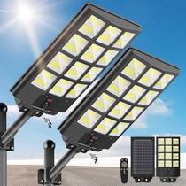 Luzes de rua solares Sunwish 5000W 6500K IP66, pacote com 2 Luzes de rua solares Sunwish 5000W 6500K IP66, pacote com 2